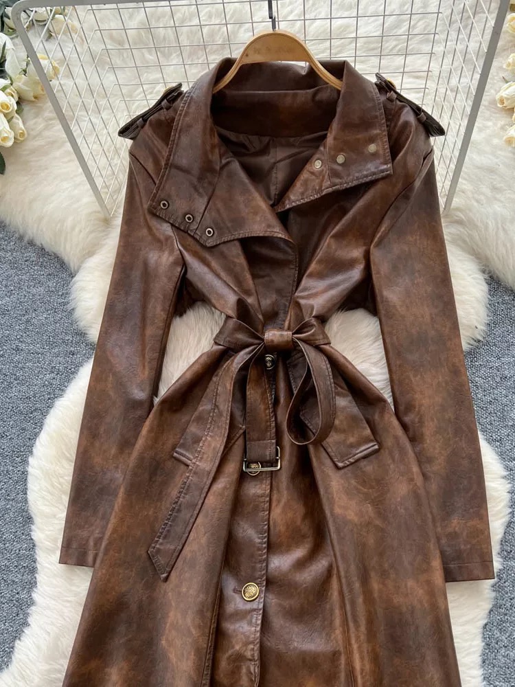 Ahead of you leather coat COA178 images